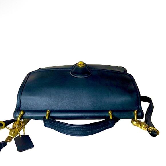 COACH WILLIS Navy Glove Tanned Top Handle Crossbody Satchel Vintage 9927 USA COA - Picture 10 of 17